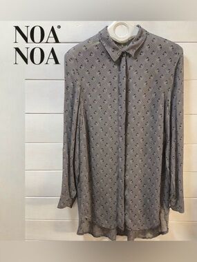 NOA NOA – Printed Long Sleeve Tunic Blouse (Size S)